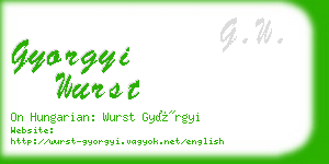 gyorgyi wurst business card